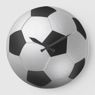 3Dサッカーボール-それはサッカーの時間です! ラージ壁時計