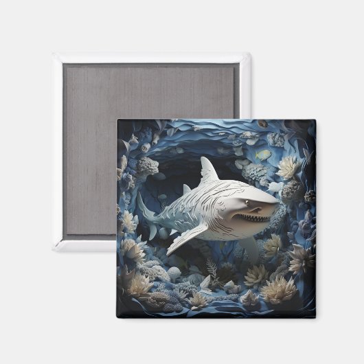 3Dサメ マグネット (正面/裏面)