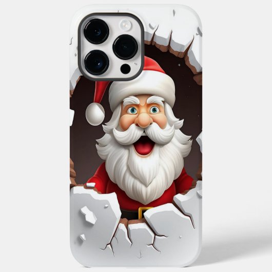 3Dサンタクリスマス Case-Mate iPhoneケース (裏面)