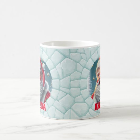 3Dサンタクロースカスタムクリスマス コーヒーマグカップ (中央)