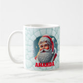 3Dサンタクロースカスタムクリスマス コーヒーマグカップ (左)