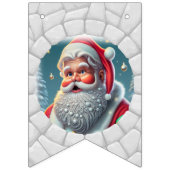 3Dサンタクロースクリスマスレッドホリデイ バンティングフラッグ (第1の旗)