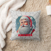 3Dサンタクロースパーソナライズされたクリスマス クッション (ブランケット)