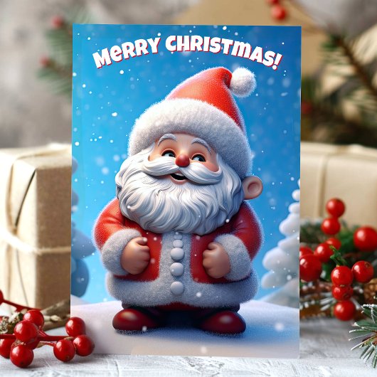 3Dサンタクロースメリークリスマス シーズンカード