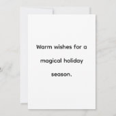 3Dサンタクロース クリスマスグリーティングカード – 祝祭的なH (裏面)