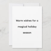 3Dサンタクロース クリスマスグリーティングカード – 祝祭的なH (裏面)