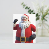 3Dサンタクロース クリスマスグリーティングカード – 祝祭的なH シーズンカード (スタンド正面)