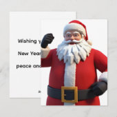 3Dサンタクロース クリスマスグリーティングカード – 祝祭的なH シーズンカード (正面/裏面)