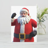 3Dサンタクロース クリスマスグリーティングカード – 祝祭 シーズンカード (スタンド正面)