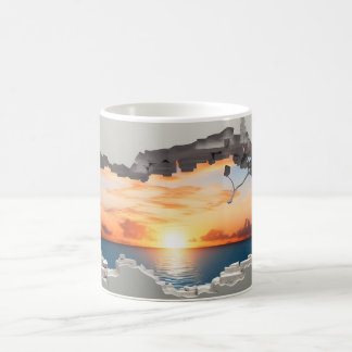 3Dサンライズ海マグラップ昇華 コーヒーマグカップ