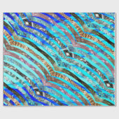 3Dシェルストリップ光沢のある対象 ラッピングペーパー (フラット)