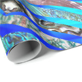 3Dシェルストリップ光沢のある対象 ラッピングペーパー (ロールコーナー)