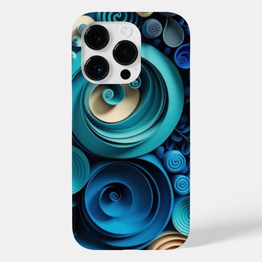 3Dシェード（青） Case-Mate iPhoneケース (裏面)