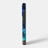 3Dシェード（青） iPhoneケース (左側面)