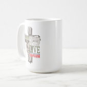 3Dシャドウクロス犠牲ラム生まれダイ コーヒーマグカップ (正面左)