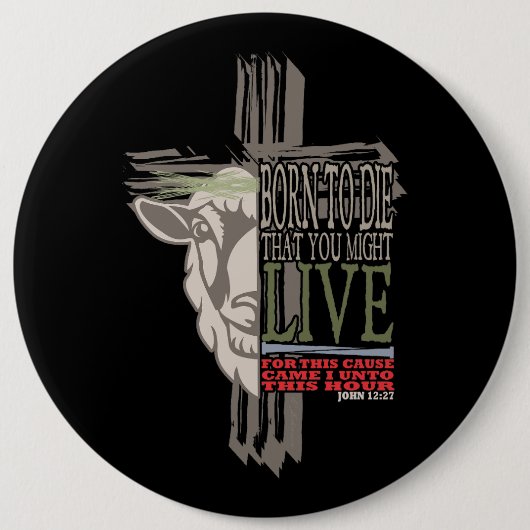 3Dシャドウクロス犠牲ラム生まれダイ 缶バッジ (正面)