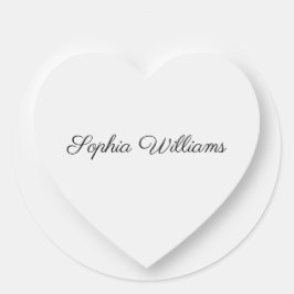 3Dシャドウハートミニマリストブランド ラウンドシール