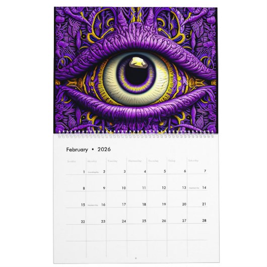 3Dシリーズ カレンダー (2月 2026)