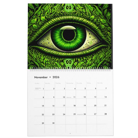 3Dシリーズ カレンダー (11月 2026)