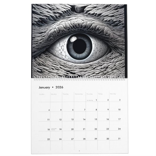 3Dシリーズ カレンダー (1月 2026)