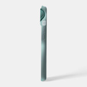 3Dジェリーパステルティール（緑がかった色）ハートエステティックフォンケース iPhone 15ケース (左側面)