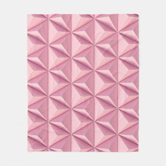 3Dジオメトリ三角形:ミニマル背景。 フリースブランケット (正面)