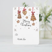 3DジンジャーブレッドクッキーPNGセット - クリスマスクリップアート 招待状 (スタンド正面)