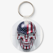 3Dスカルと米国国旗のスキン