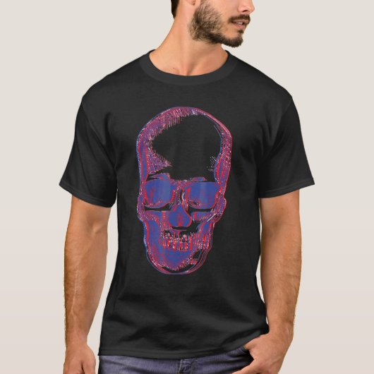 3Dスカルゴシック超現実美術 Tシャツ (正面)