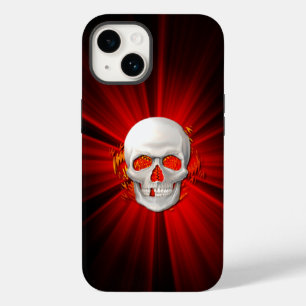 3Dスカル白熱［赤熱］光を放つFire Case-Mate iPhone 14ケース