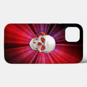 3Dスカル白熱［赤熱］光を放つFire Case-Mate iPhoneケース (裏面 (横))