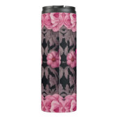 3Dスカル、ピンクのフローラデザインとサングラス タンブラー (裏面)
