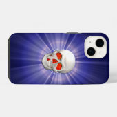 3Dスカル- Angel of Death with Fire Eyes iPhoneケース (裏面横)