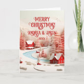 3Dスカンジナビアの冬の風景 カード (正面)