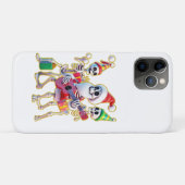 **3Dスケルトンのサンタパーティー – 面白いスケルトン Case-Mate iPhoneケース (裏面(横))