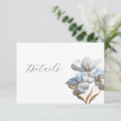 3Dスタイリッシュなユリの結婚式の詳細 エンクロージャーカード (スタンド正面)