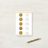 3dスタイルの気分の点検の顔文字 ポストイット (デスク上)