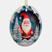 3Dスタイルサンタ節クリスマスホリデー セラミックオーナメント (右)