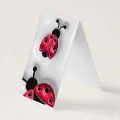3DスタイルLadybugsブックマーク折り畳み名刺 名刺 (裏面)