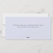 3Dスノーフレークのクリスマスツリーのグリーティ企業のング シーズンカード (裏面)