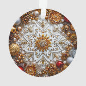 3dスノーフレークオーナメント オーナメント (裏面)