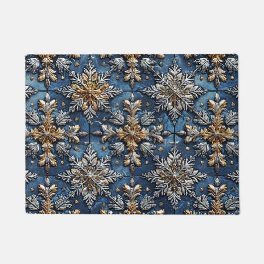 3dスノーフレーク ドアマット (正面)