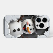 3Dスノーマンクリスマス iPhoneケース (裏面横)