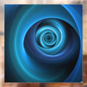 3Dスパイラルブルーモダンカラー抽象芸術フラクタル ウィンドウサイン (シート2)