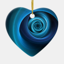 3Dスパイラルブルーモダンカラー抽象芸術フラクタル