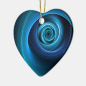 3Dスパイラルブルーモダンカラー抽象芸術フラクタル セラミックオーナメント (左)