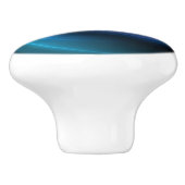 3Dスパイラルブルーモダンカラー抽象芸術フラクタル セラミックノブ (側面)