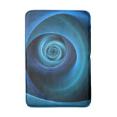 3Dスパイラルブルーモダンカラー抽象芸術フラクタル バスマット (正面縦)