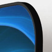 3Dスパイラルブルーモダンカラー抽象芸術フラクタル ピックルボールラケット (左詳細)