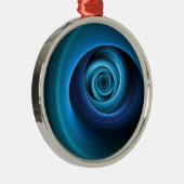3Dスパイラルブルーモダンカラー抽象芸術フラクタル メタルオーナメント (右)